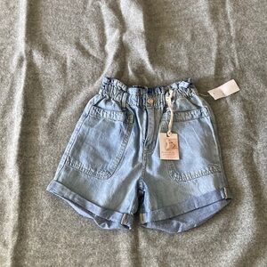 Light Blue Denim Women Shorts